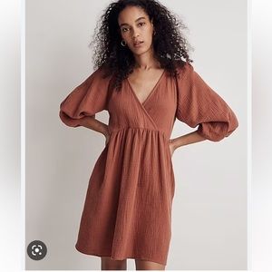 Madewell Marianna Puff sleeve mini dress XL